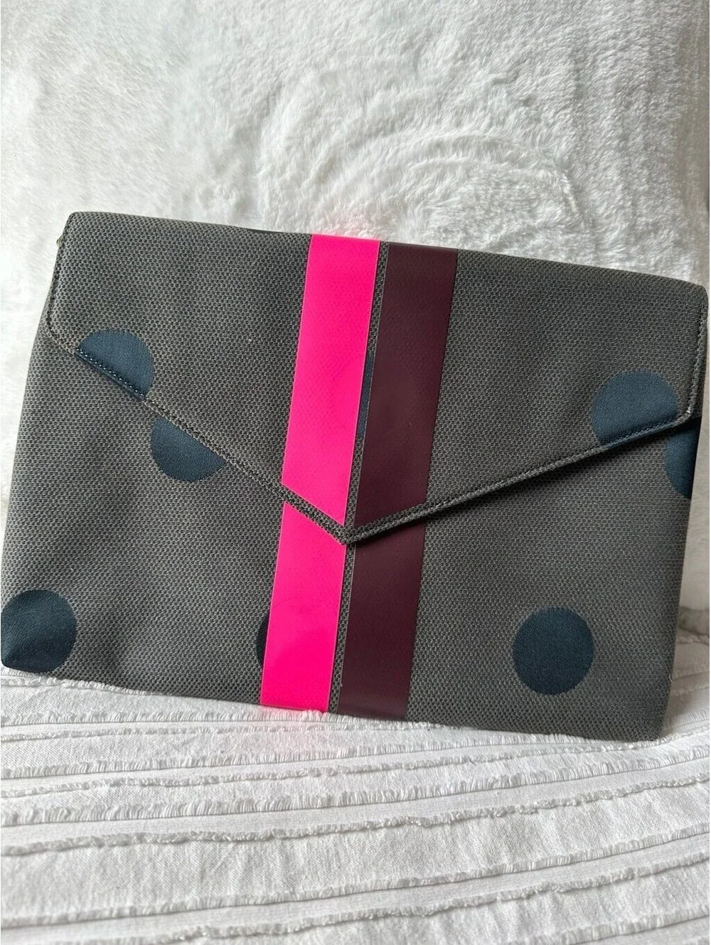 Polka Dot Neon Flash Clutch Purse- NWT